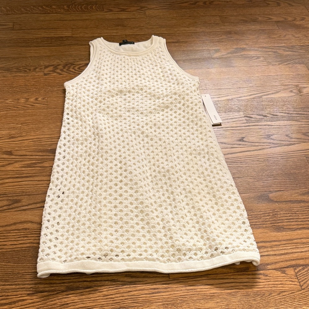 NWT Aqua Cream Textured Sleeveless Mini Dress Size Medium